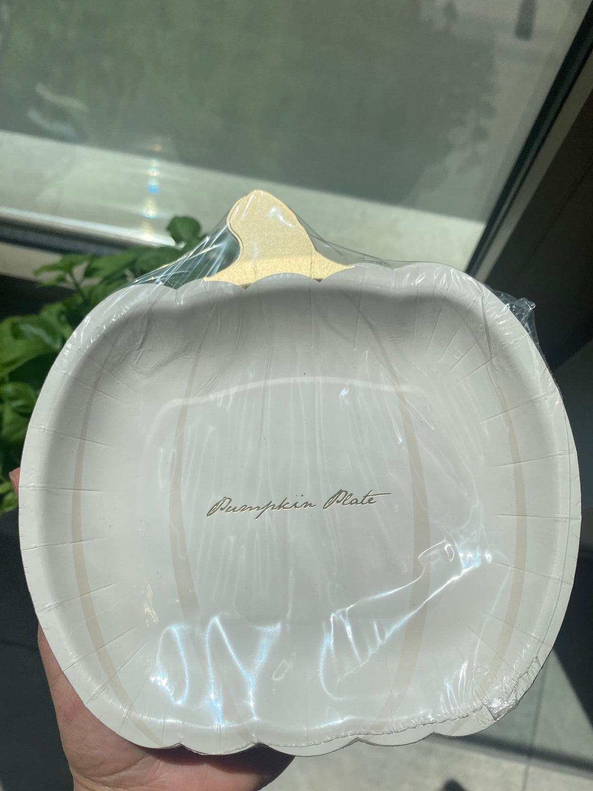 Pumpkin Shaped Paper Dessert Plates (8 ct)