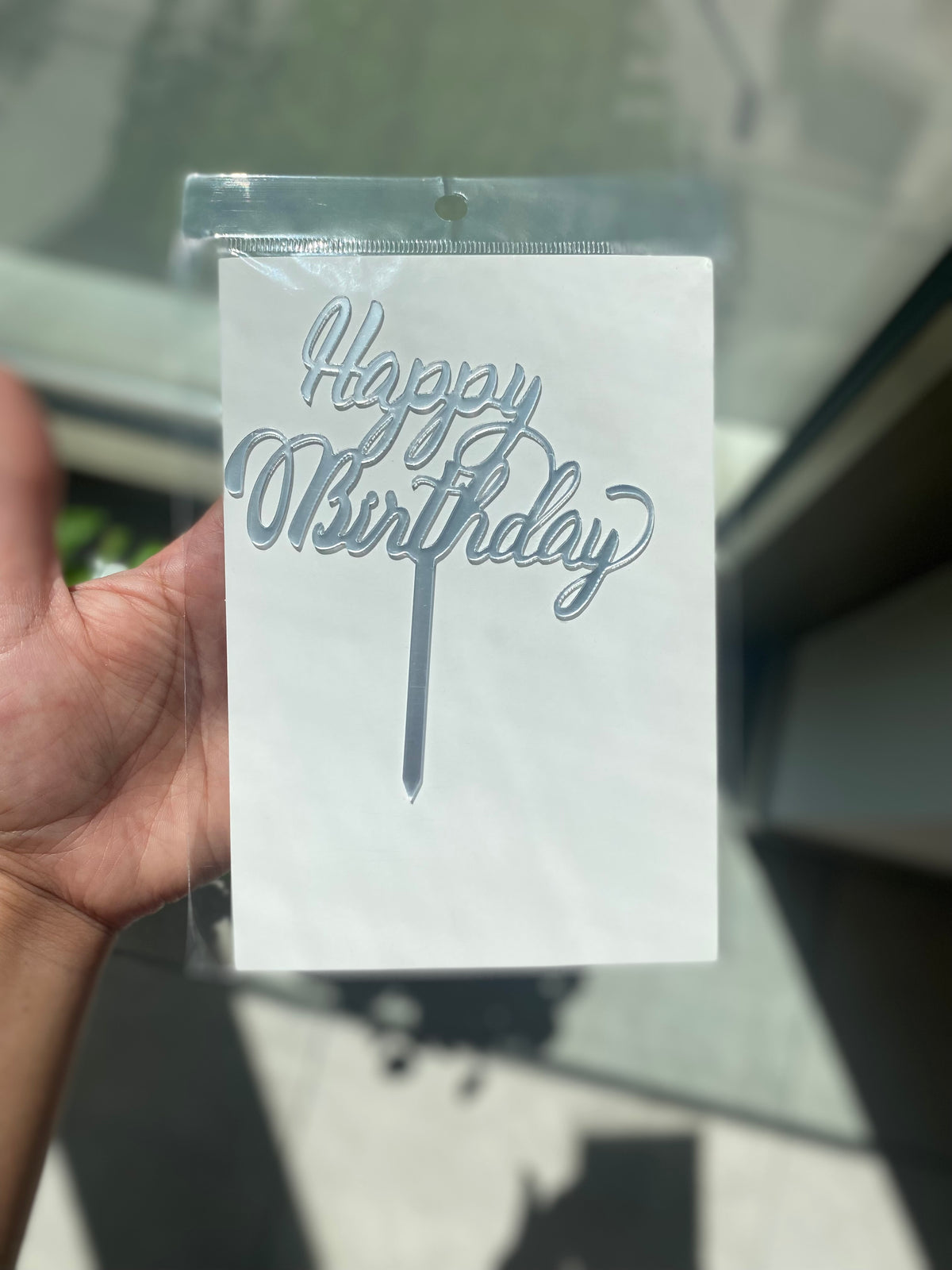 Gelukkige Verjaardag acryl taarttopper
