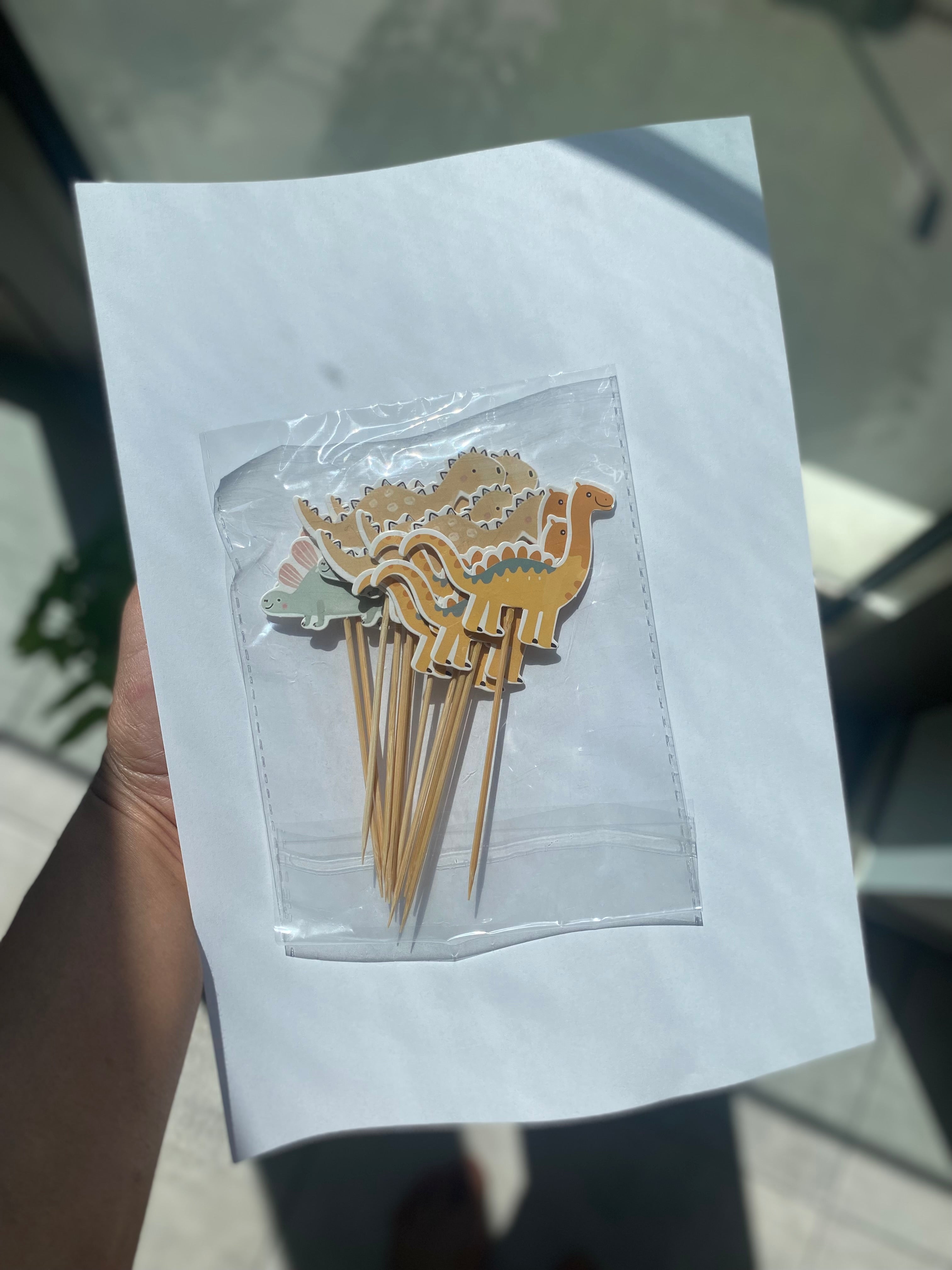 Dinosaurus cupcake toppers van papier (12 stuks)