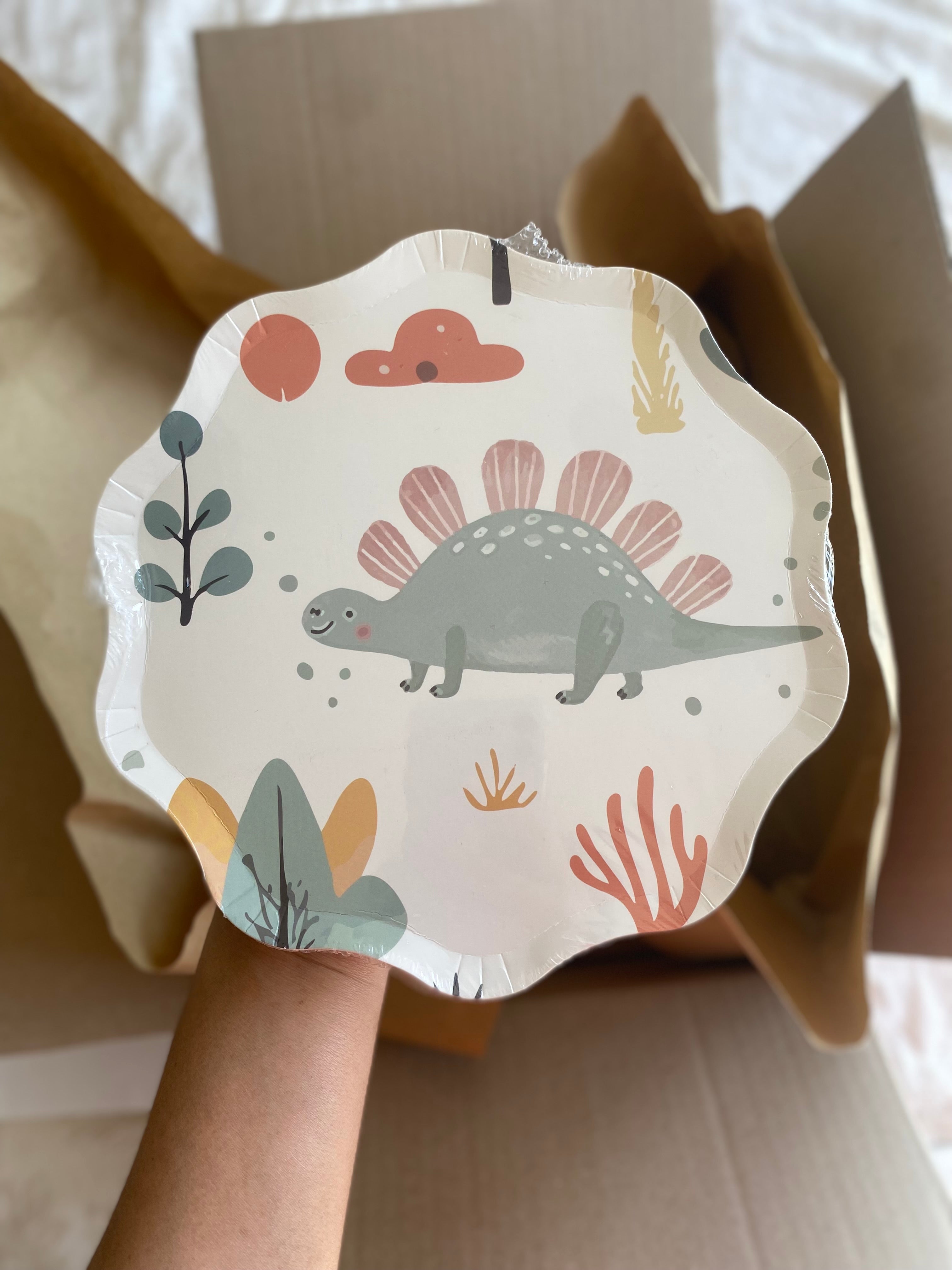 Dinosaurus dessertborden van papier (8 stuks)
